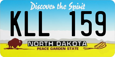 ND license plate KLL159
