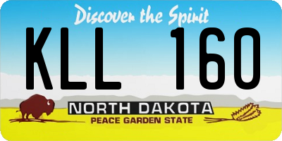 ND license plate KLL160