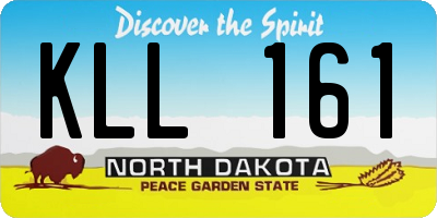ND license plate KLL161