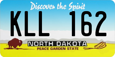 ND license plate KLL162