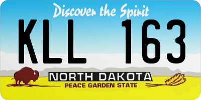 ND license plate KLL163
