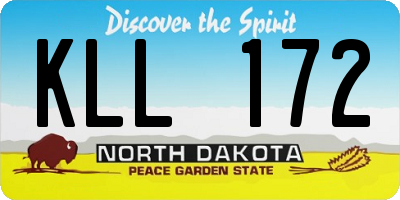 ND license plate KLL172