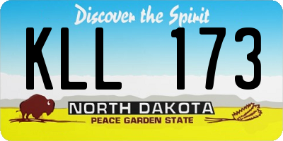 ND license plate KLL173