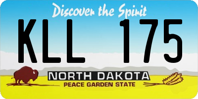 ND license plate KLL175