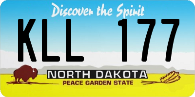 ND license plate KLL177