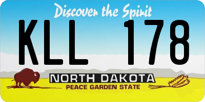 ND license plate KLL178