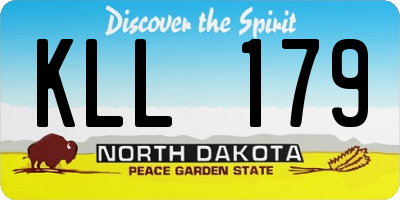 ND license plate KLL179