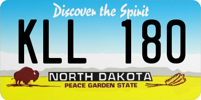 ND license plate KLL180
