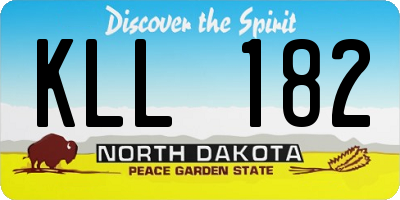 ND license plate KLL182