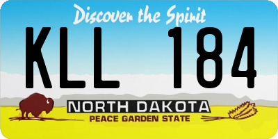 ND license plate KLL184