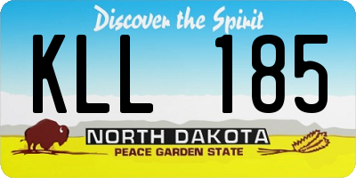 ND license plate KLL185