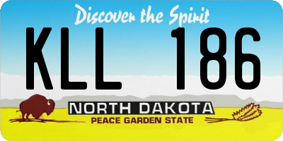 ND license plate KLL186
