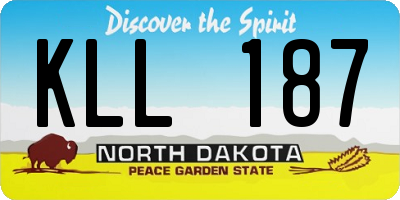ND license plate KLL187