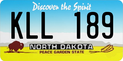 ND license plate KLL189