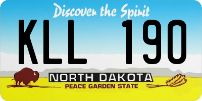 ND license plate KLL190
