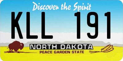 ND license plate KLL191
