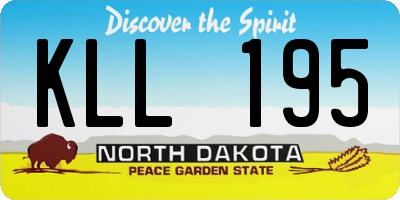 ND license plate KLL195