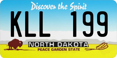 ND license plate KLL199