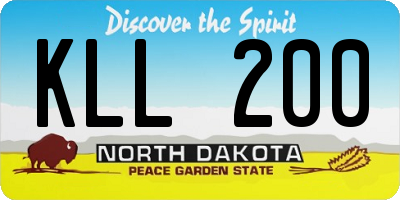 ND license plate KLL200