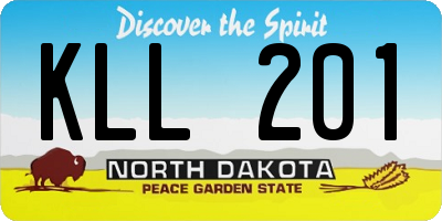 ND license plate KLL201
