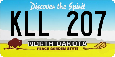 ND license plate KLL207