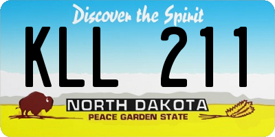 ND license plate KLL211