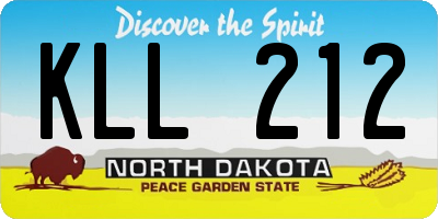 ND license plate KLL212