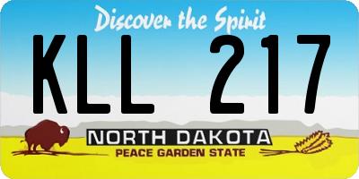 ND license plate KLL217