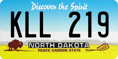 ND license plate KLL219