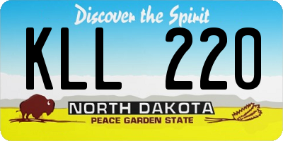 ND license plate KLL220