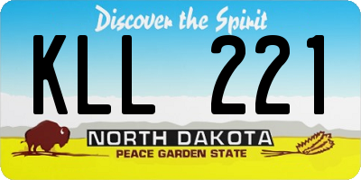 ND license plate KLL221