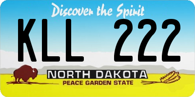 ND license plate KLL222