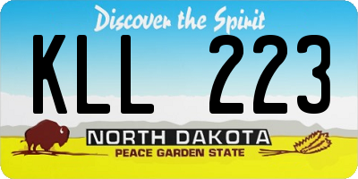 ND license plate KLL223
