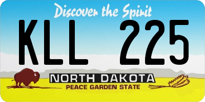 ND license plate KLL225