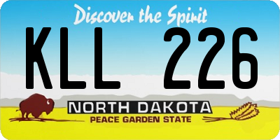 ND license plate KLL226