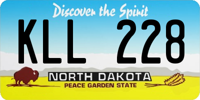 ND license plate KLL228