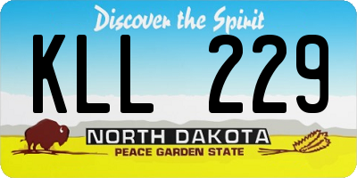 ND license plate KLL229