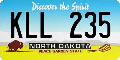 ND license plate KLL235