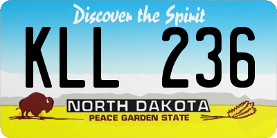 ND license plate KLL236