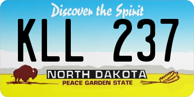 ND license plate KLL237