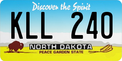 ND license plate KLL240