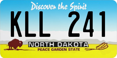 ND license plate KLL241