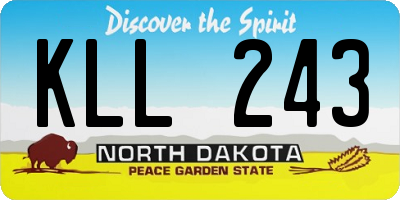 ND license plate KLL243