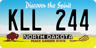 ND license plate KLL244