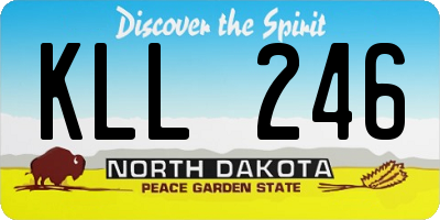 ND license plate KLL246