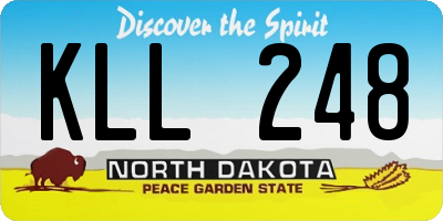 ND license plate KLL248