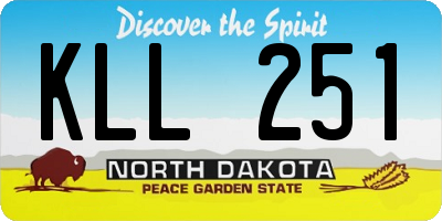 ND license plate KLL251