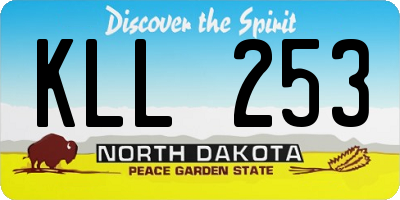 ND license plate KLL253