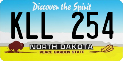 ND license plate KLL254