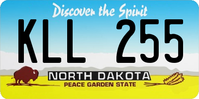 ND license plate KLL255